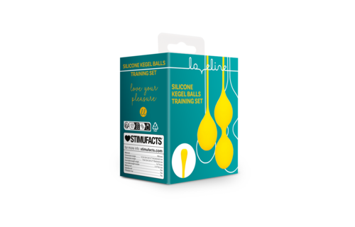 Silikon-Kegelball-Trainingsset Gelb – Loveline by Shots