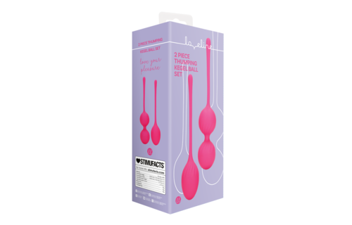 2-Delige Stotende Kegel Bal Set - Wilde Aardbei