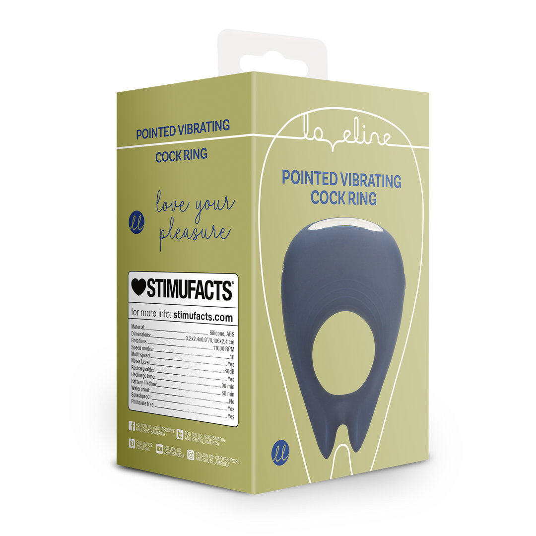 Pointed Vibrating Cock Ring Baltic Blue - Enhance Your Pleasure