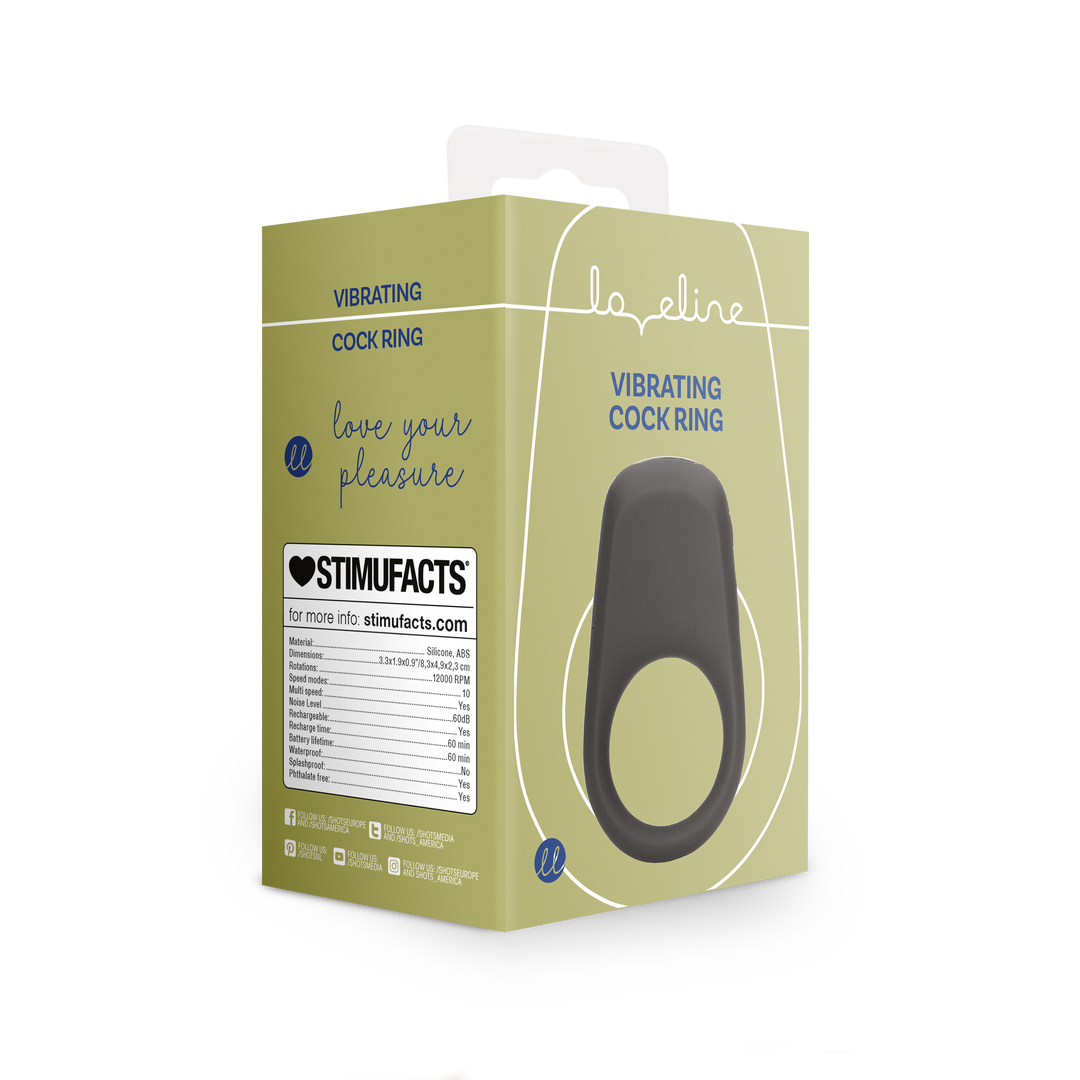 Vibrierender Cockring - Lakritz Schwarz