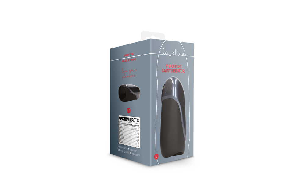 Vibrating Masturbator Sleeve Liquorice Black - Intense Pleasure