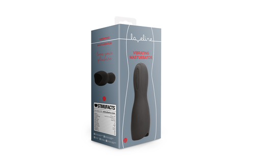 Vibrating Masturbator Sleeve - Licorice Black