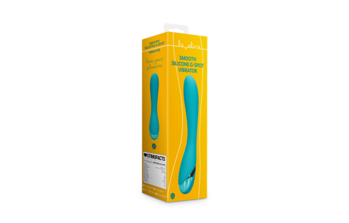 Smooth Silicone G-Spot Vibrator Green Blue – Intense Pleasure