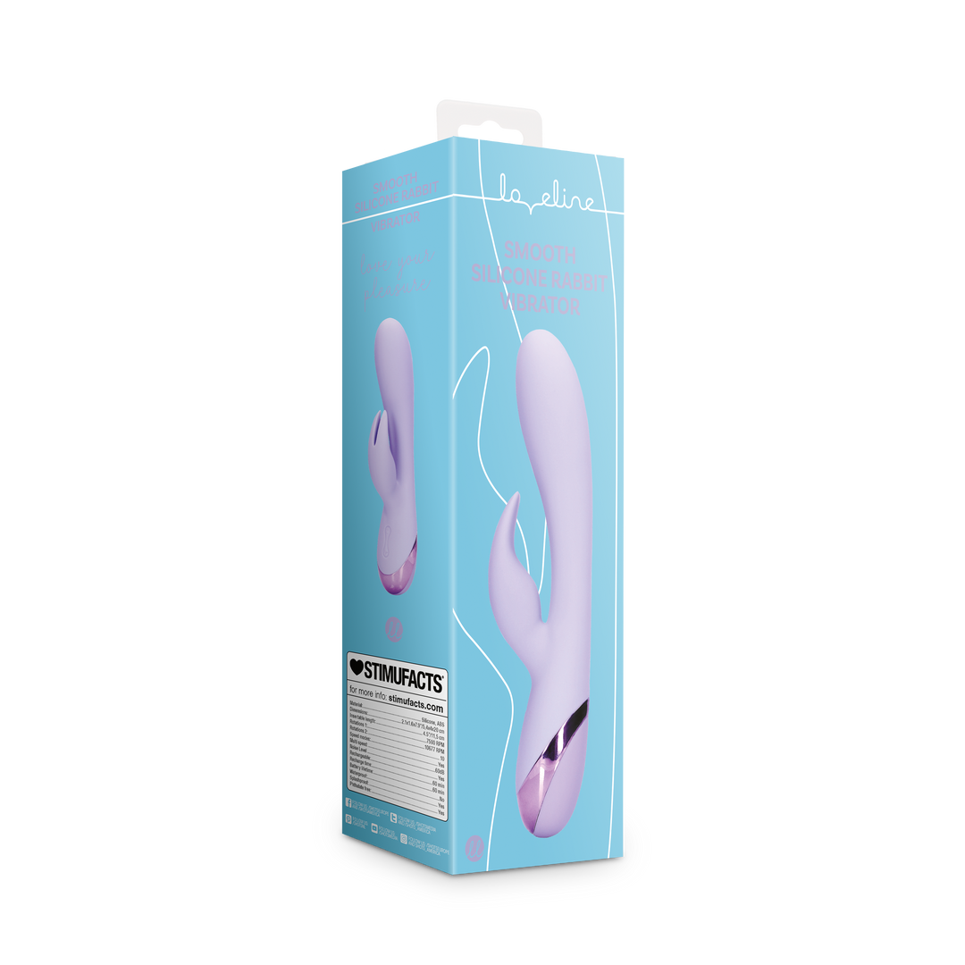 Smooth Silicone Rabbit Vibrator Lavender - Loveline by Shots