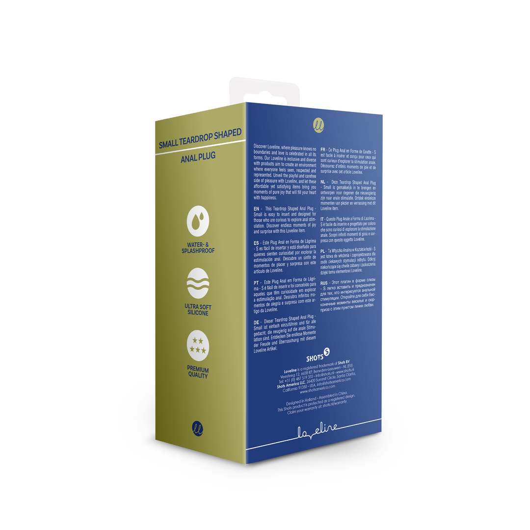 Teardrop Shaped Anal Plug - Klein - Baltic Blue