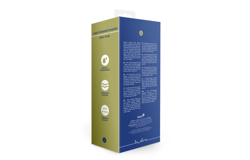 Teardrop Anaalplug Groot 17,7 cm - Baltisch Blauw | Loveline