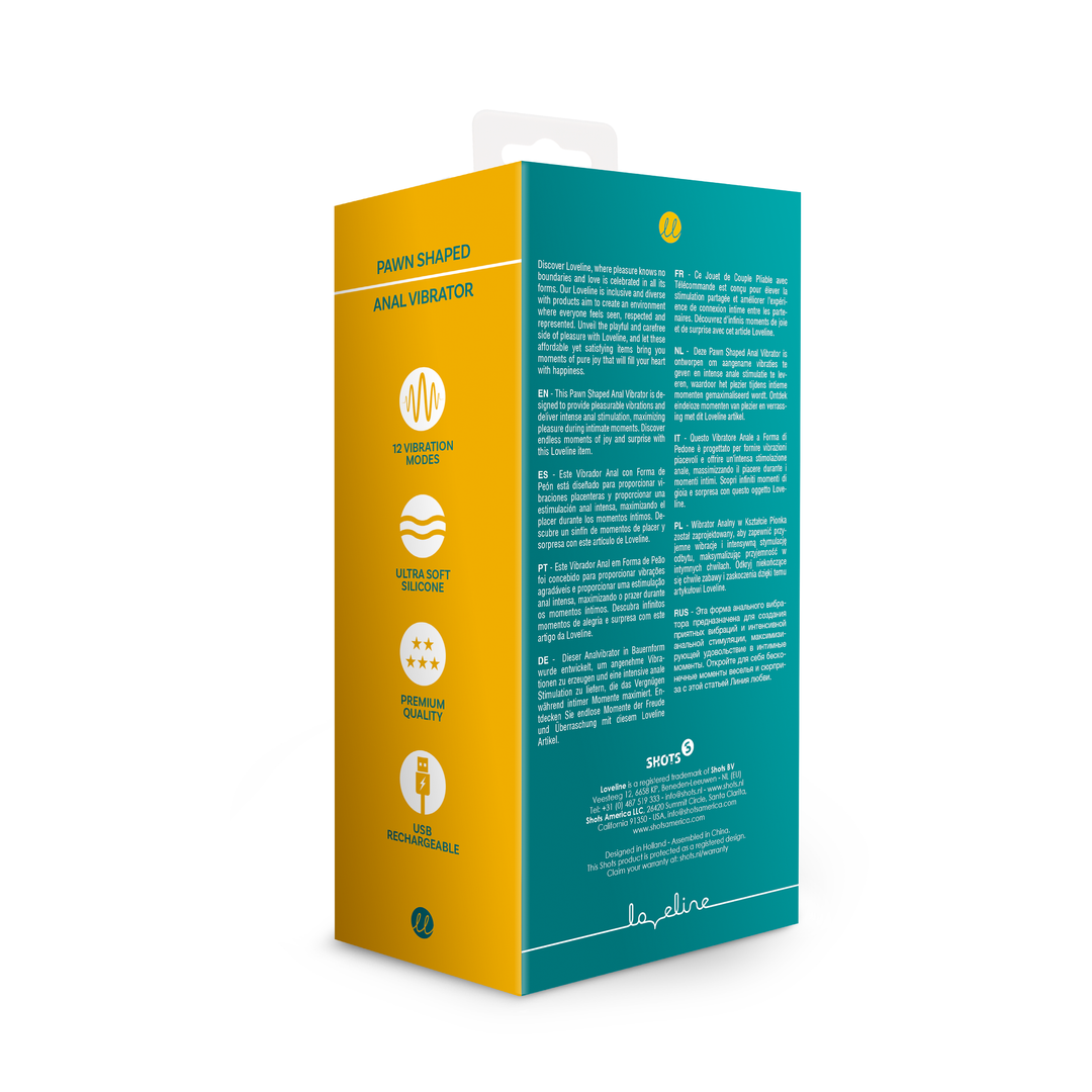 Pion Vormige Anaal Vibrator - Pauwenpluim