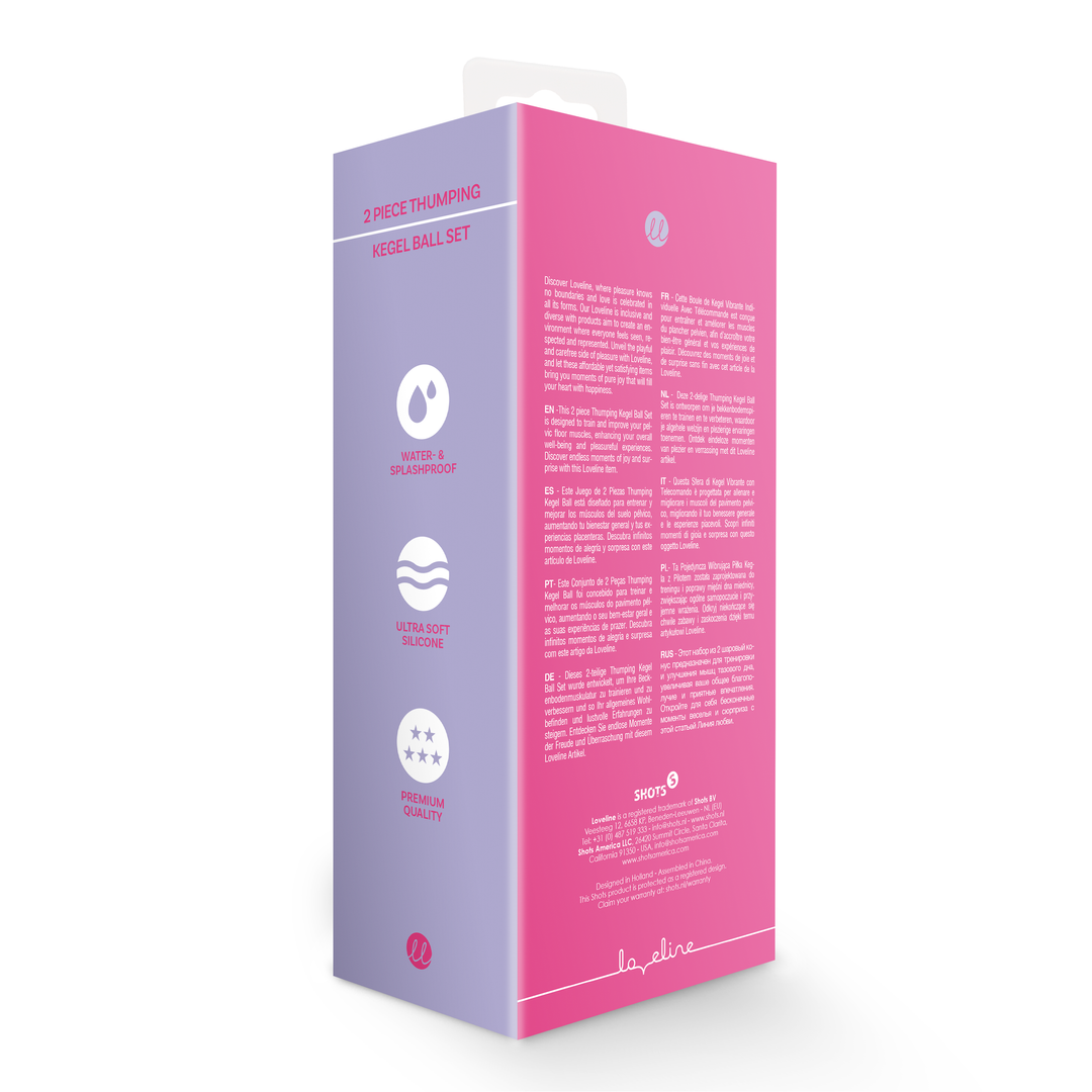 2-Delige Stotende Kegel Bal Set - Wilde Aardbei