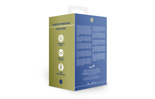 Pointed Vibrating Cock Ring - Baltic Blue