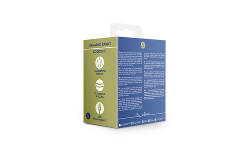 Vibrating Rabbit Cock Ring - Baltic Blue