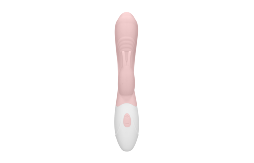 Juicy Rabbit Vibrator – Loveline Dual Motor, Pastel Pink