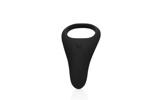 Pointed Vibrating Cock Ring - Licorice Black