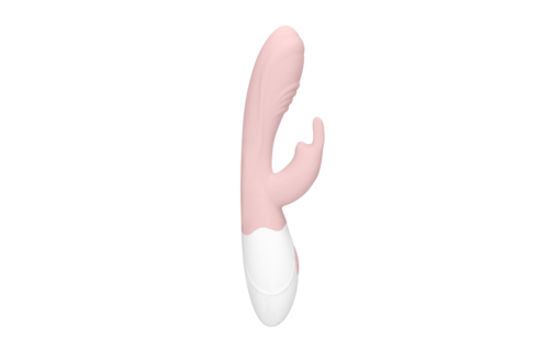 Juicy Rabbit Vibrator – Loveline Dual Motor, Pastel Pink