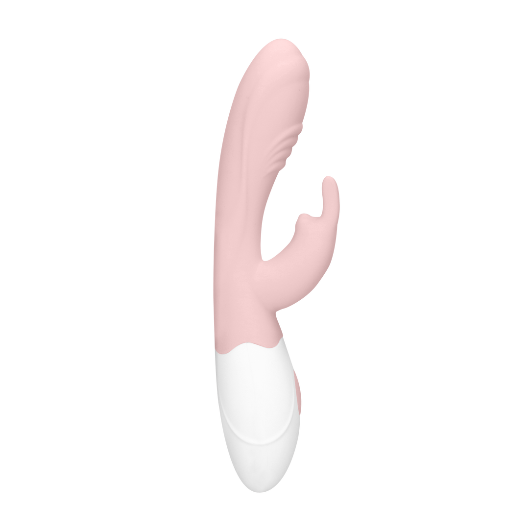 Juicy Rabbit Vibrator – Loveline Dual Motor, Pastel Pink