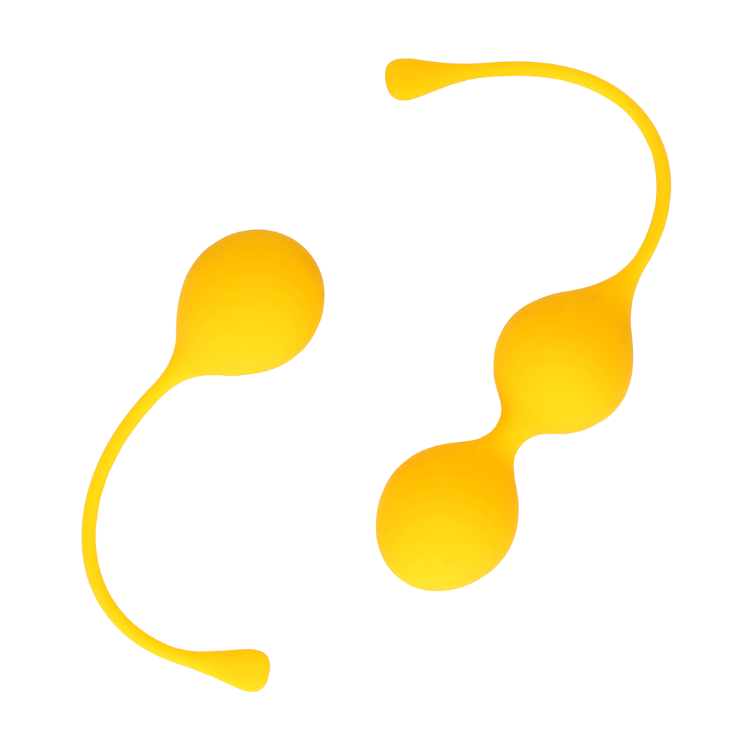 Silicone Kegel Ball Training Set Yellow – Loveline by Shots