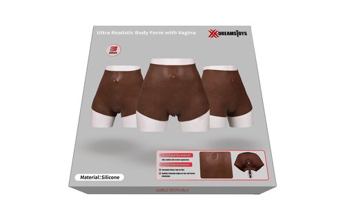 Ultra Realistische Siliconen Vagina Donker M - Comfortabel