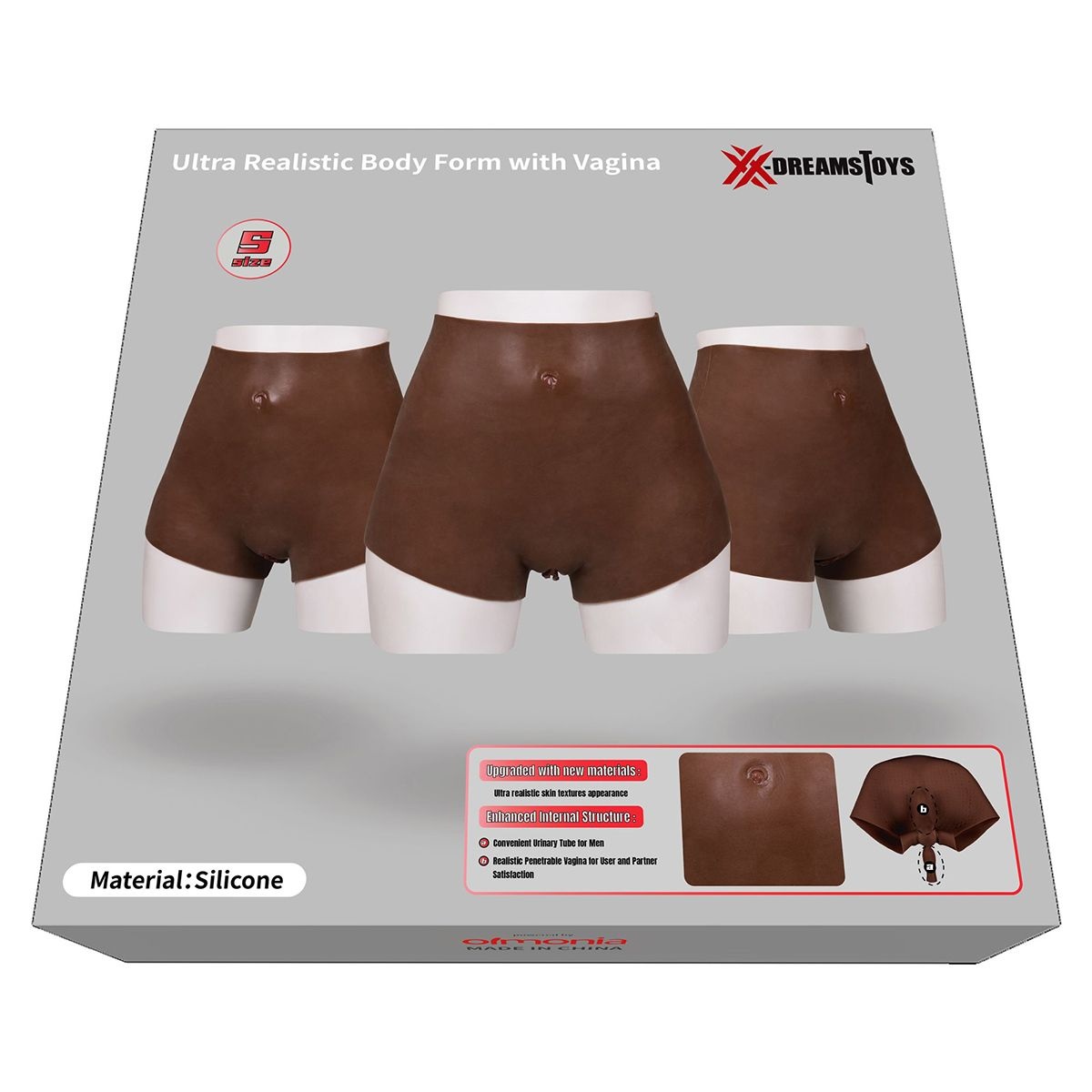 Ultra-realistische Silikonvagina Dunkel M – Bequem