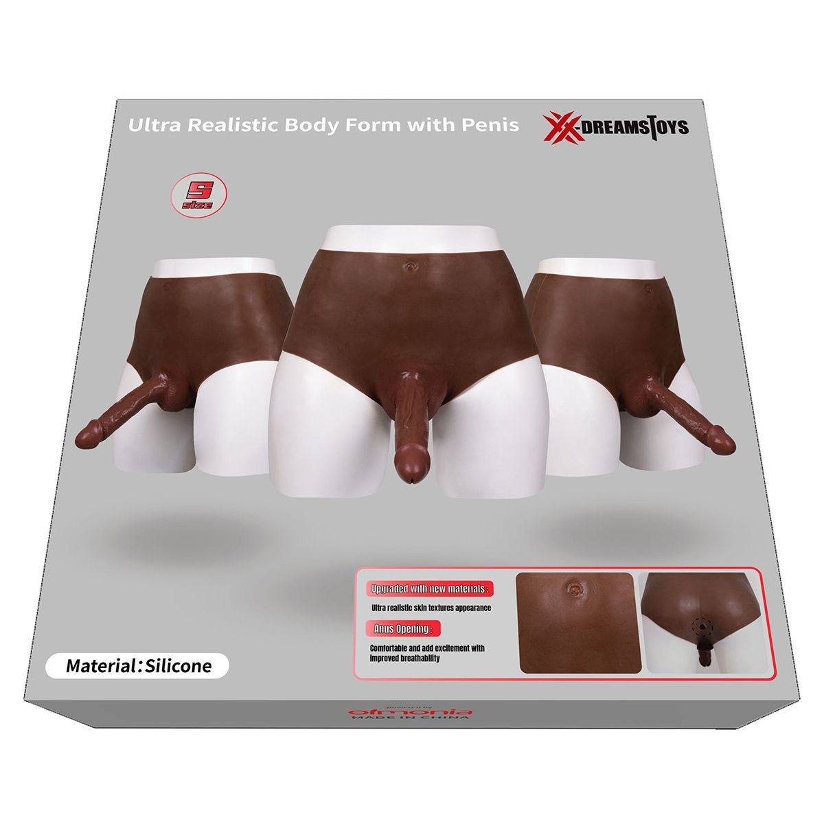 Ultra Realistisch Gevormde Penis Donker - L