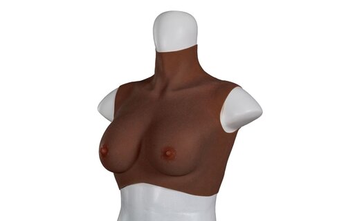Ultra Realistic Silicone Breasts Dark - Size S C Cup