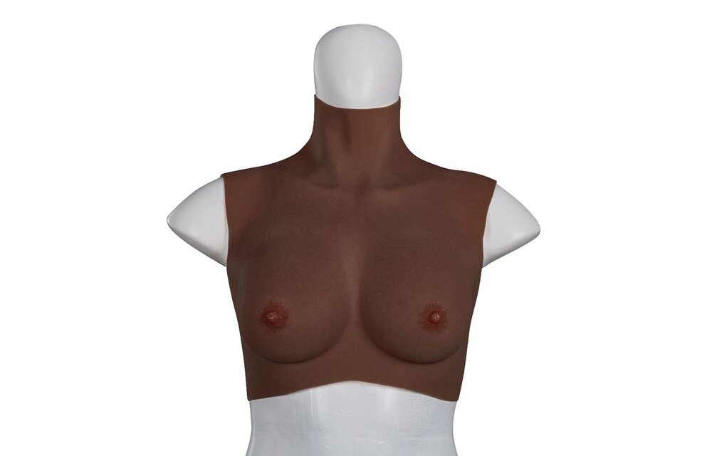 Ultra Realistic Silicone Breasts Dark - Size S C Cup