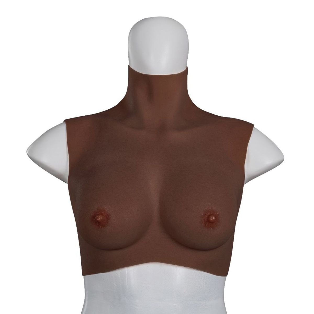 Ultra Realistic Silicone Breasts Dark - Size S C Cup