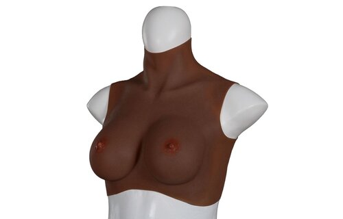 Ultra Realistische Silicone Borsten Maat M D-Cup Donker