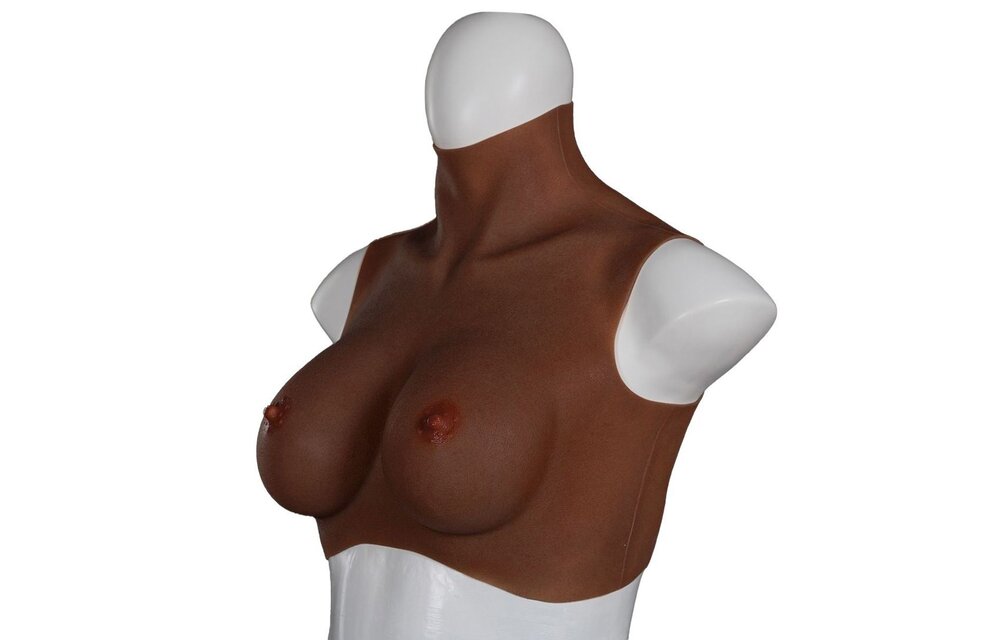 Ultra-realistische Silikonbrüste Größe M D-Cup Dunkel
