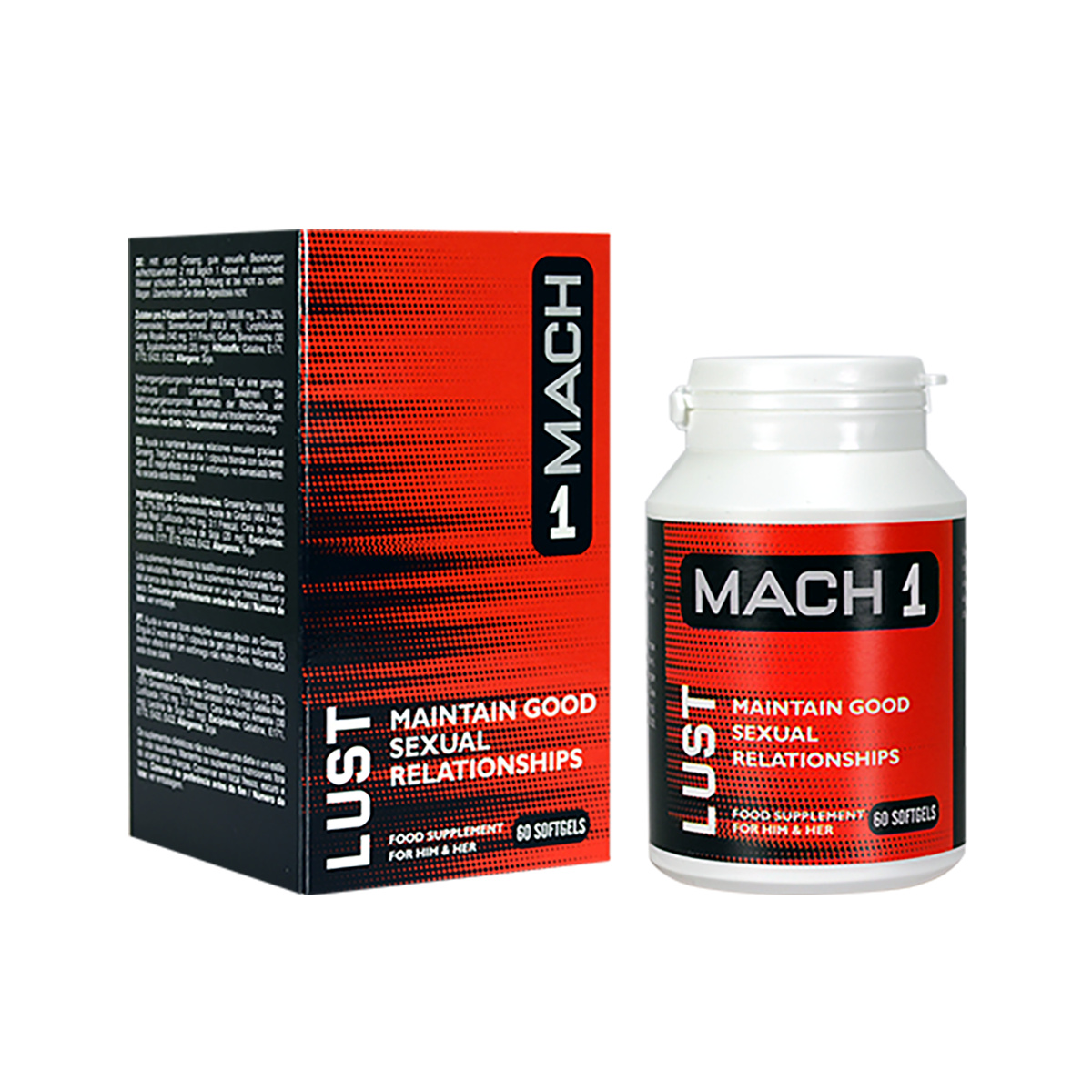 Mach 1 Lust | Ginseng Lustopwekker voor Hem & Haar 60+ softgels