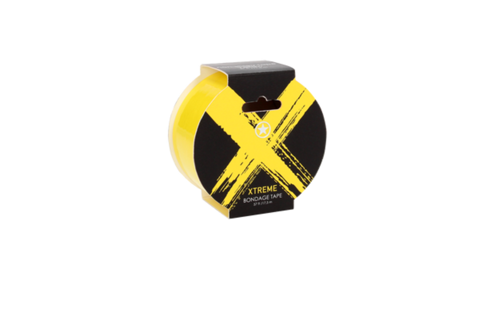 Ouch! Xtreme Bondage Tape Yellow – 17.5 M Non-Sticky PVC