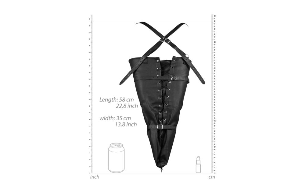 Armfessel mit langen Ärmeln und verstellbarem Schnürverschluss