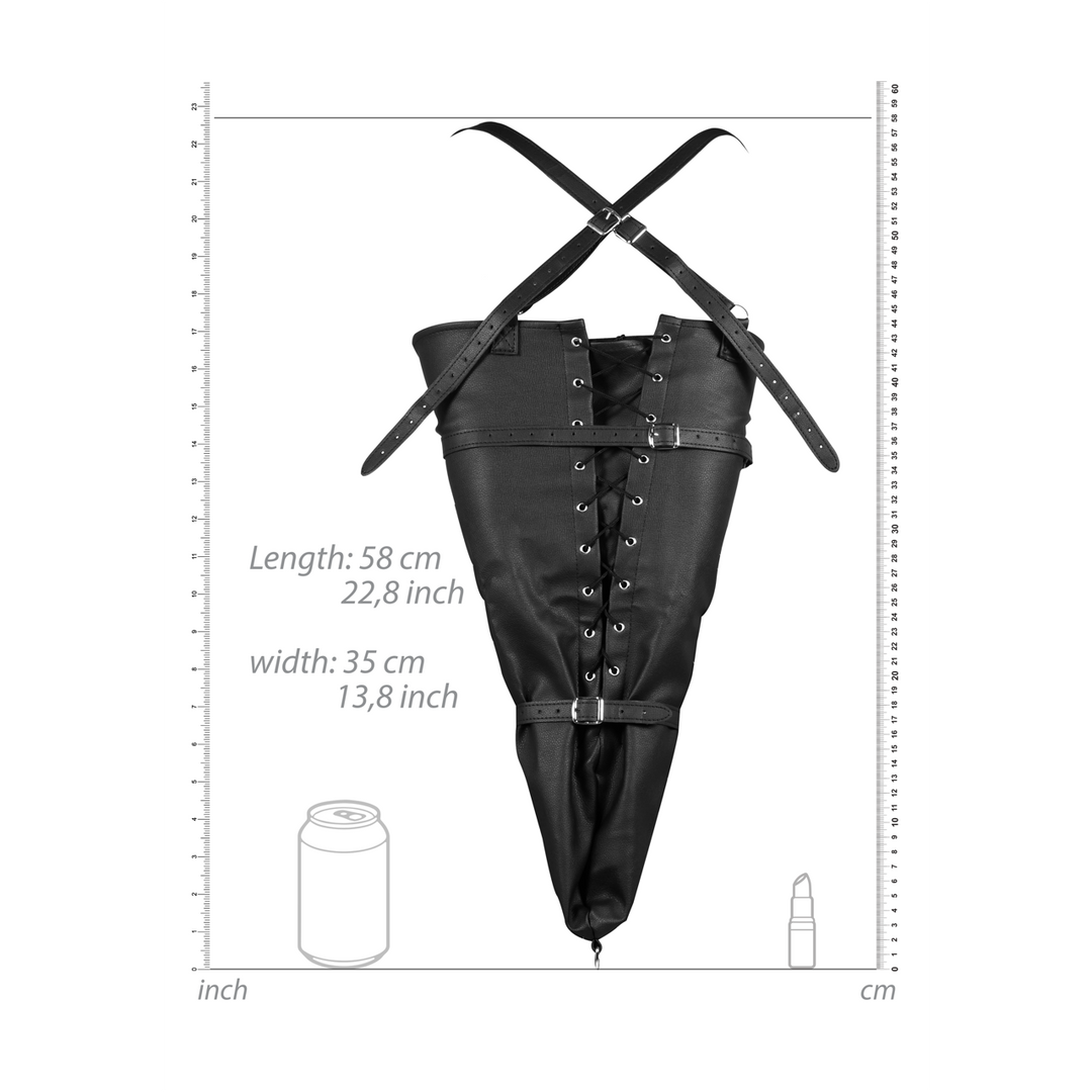 Schnürbare Armfessel mit vollen Ärmeln