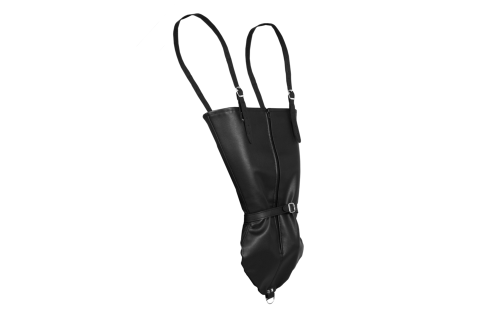 Strakke Zwarte Pu Armbinder Met Ritssluiting & Slot | Ouch!