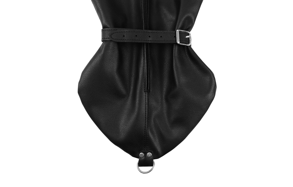 Tight Black PU Armbinder With Zipper & Lock | Ouch!