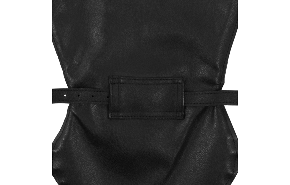 Tight Black PU Armbinder With Zipper & Lock | Ouch!