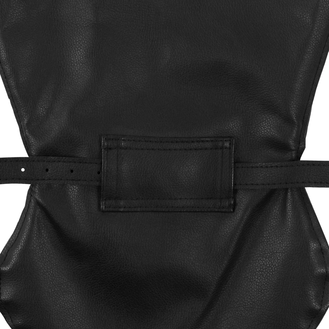 Tight Black PU Armbinder With Zipper & Lock | Ouch!