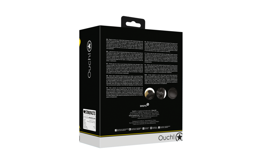 Masker Met Blonde Paardenstaart – Geheimzinnige Verleiding