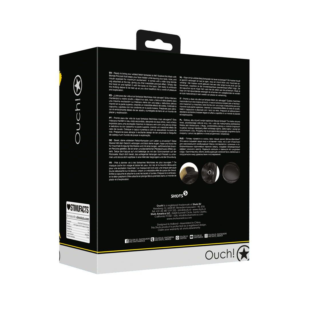 Masker Met Blonde Paardenstaart – Geheimzinnige Verleiding