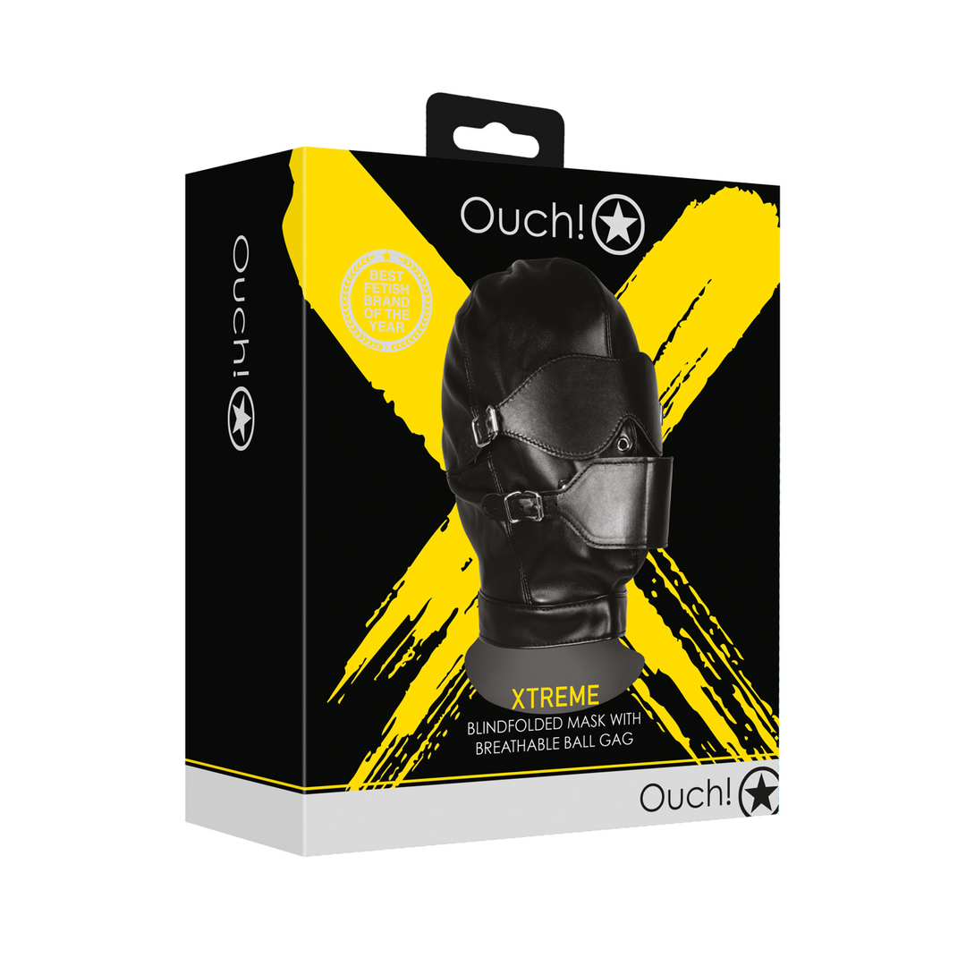 Geblinddoekt Masker Met Ademend Ball Gag – Intense Sensaties