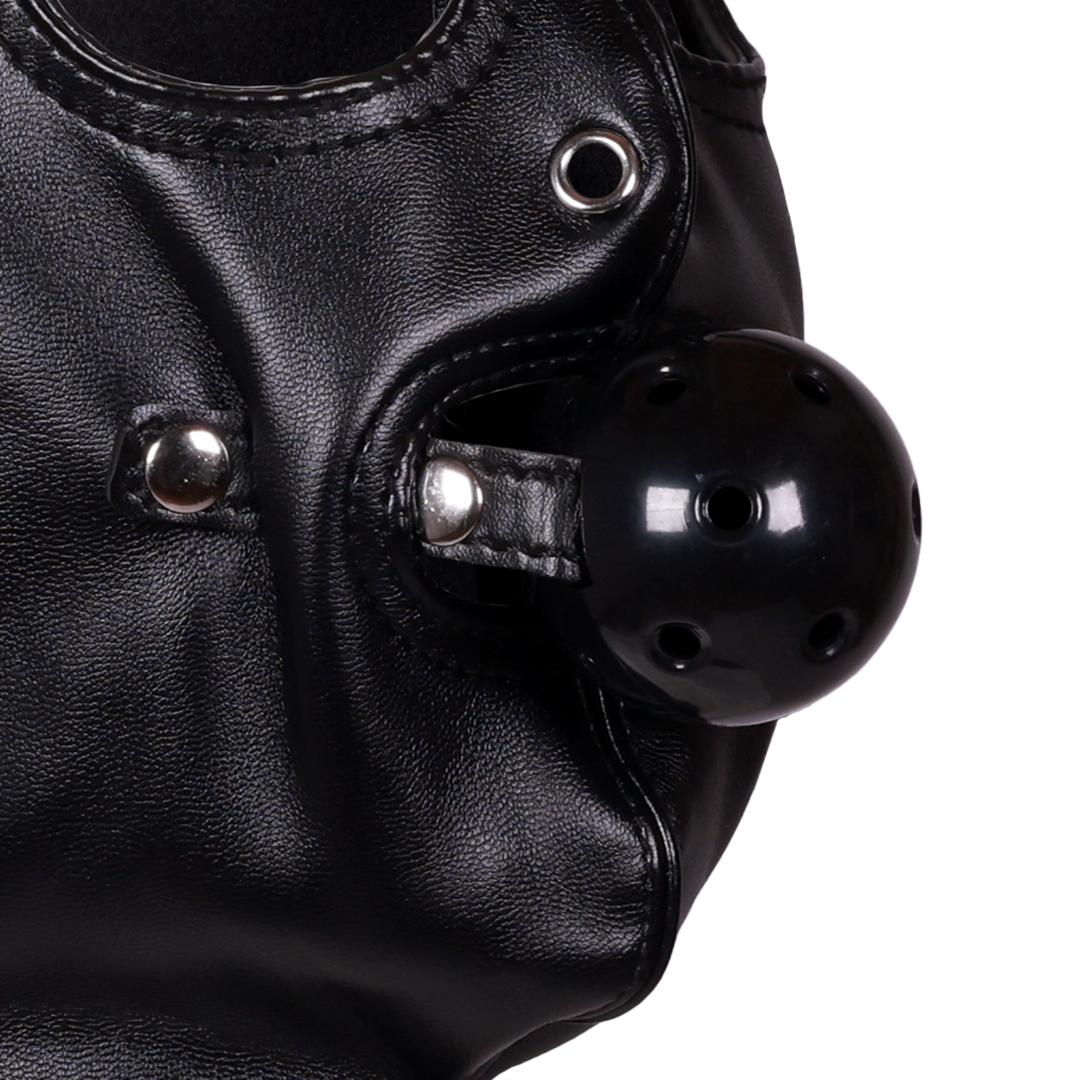 Geblinddoekt Masker Met Ademend Ball Gag – Intense Sensaties