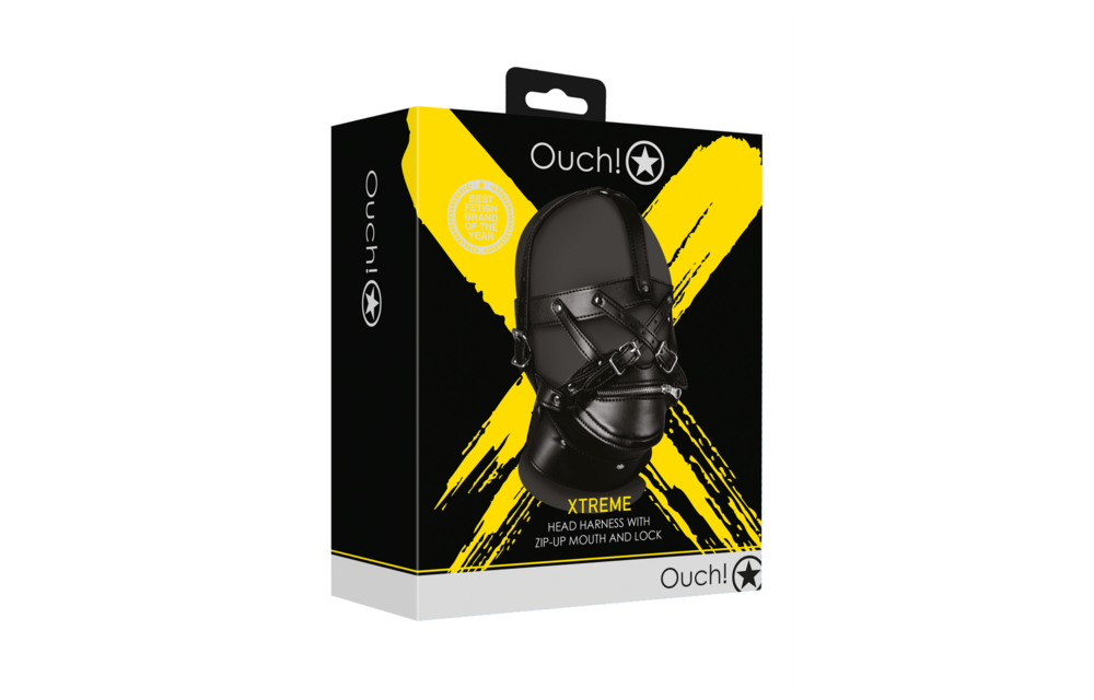 Head Harness With Zipper Mouth & Lock – Ultimate BDSM Control