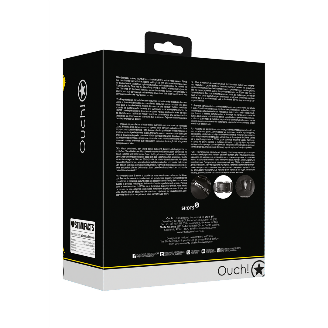 Kopfgeschirr mit Mundverschluss und Schloss