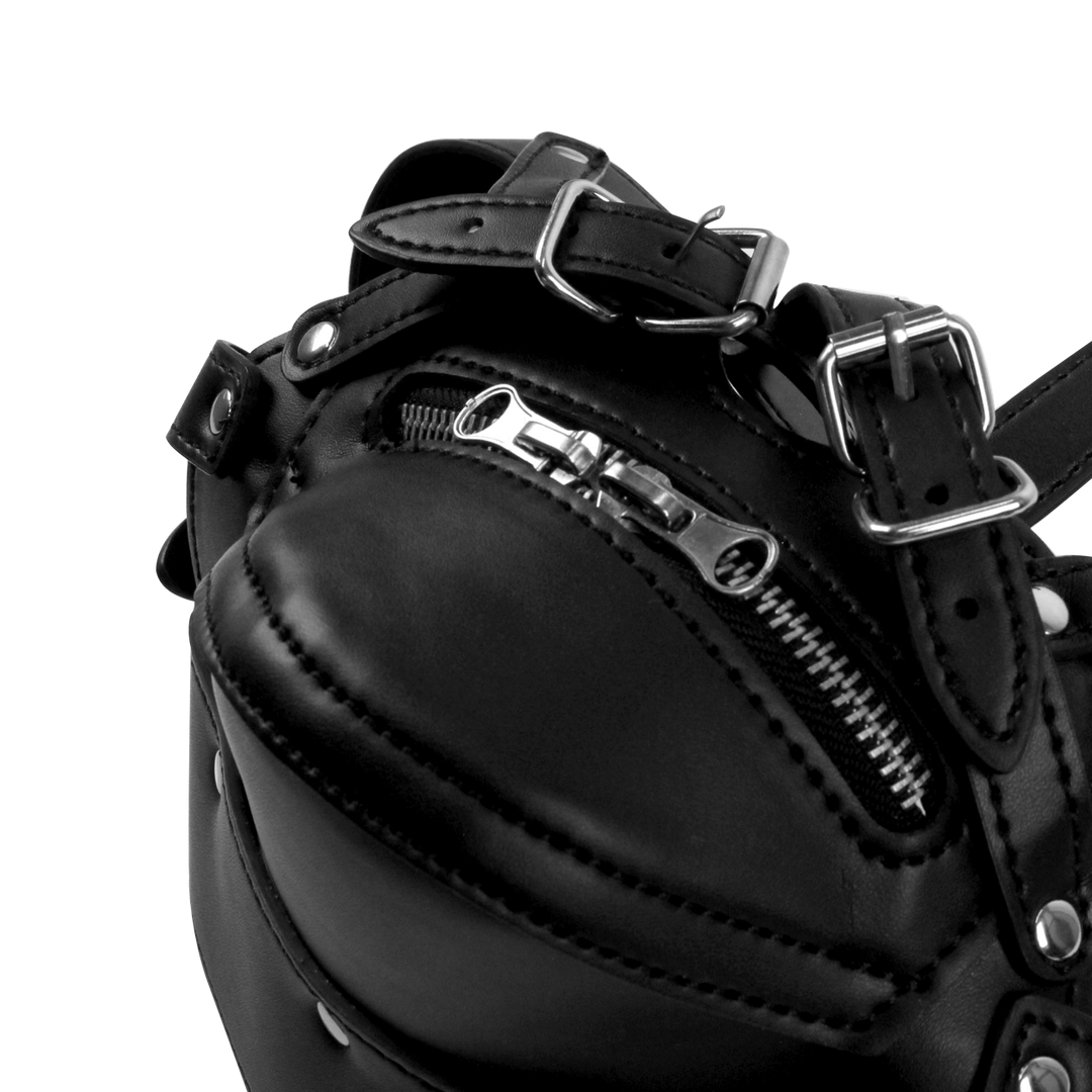 Hoofdharnas Met Ritsmond & Slot – Ultieme Bdsm Controle