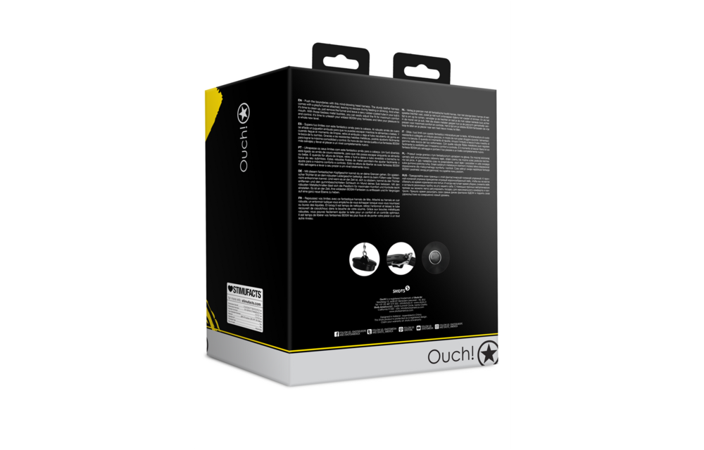 Offener Mundknebel-Kopfgeschirr mit Trichter – BDSM-Vergnügen