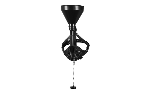 Open Mouth Gag Head Harness with Funnel