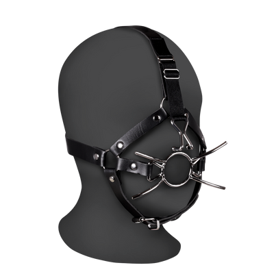 Head Harness With Spider Gag & Nose Hooks – Tough & Safe
