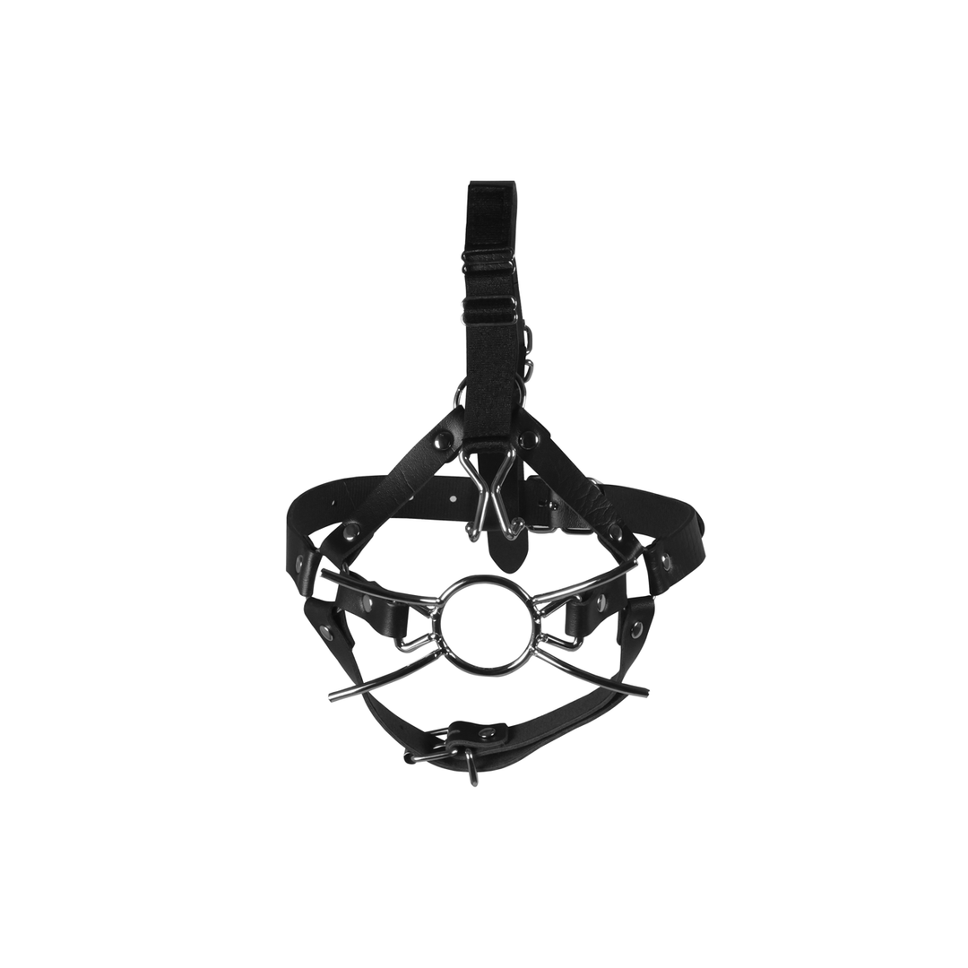 Head Harness With Spider Gag & Nose Hooks – Tough & Safe