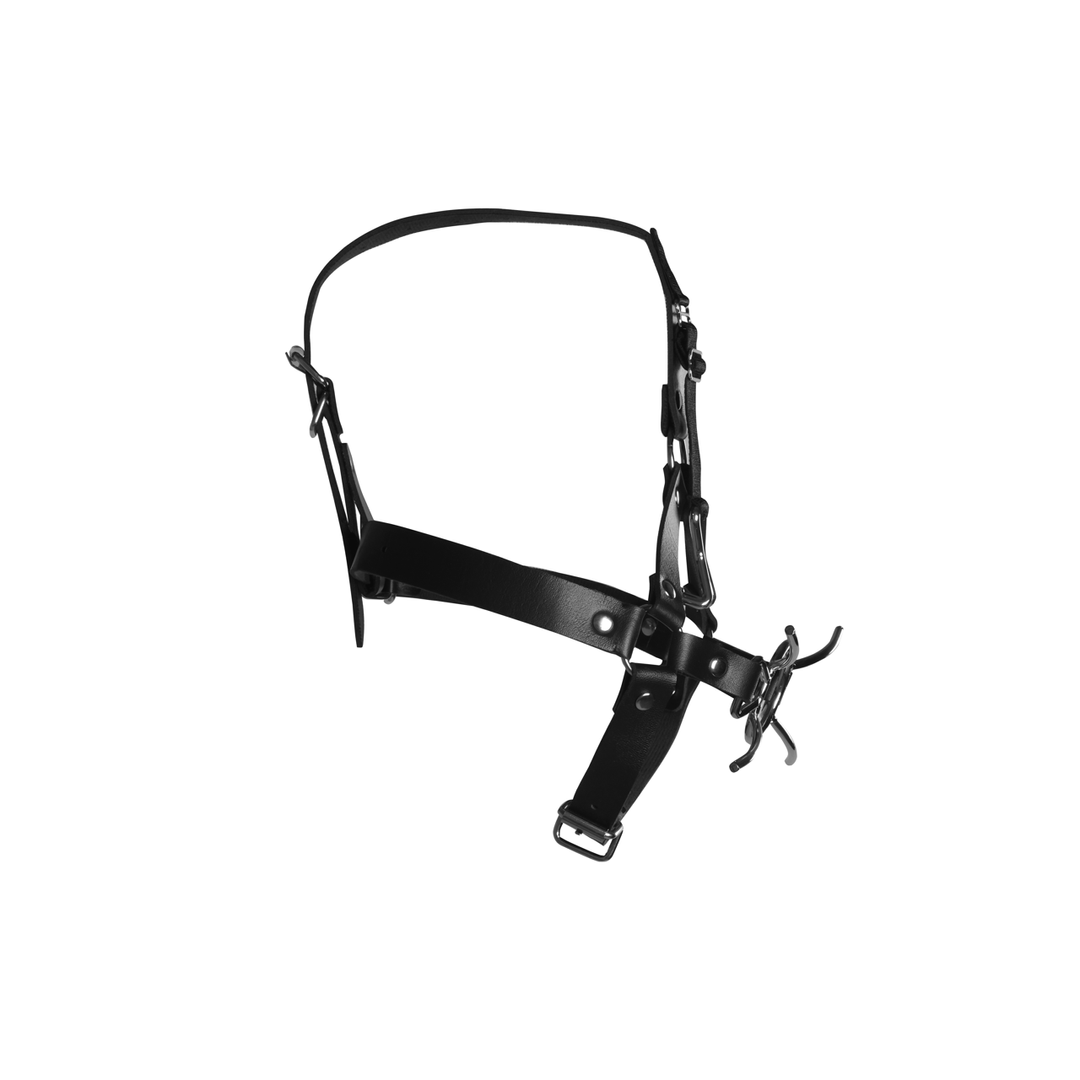 Head Harness With Spider Gag & Nose Hooks – Tough & Safe