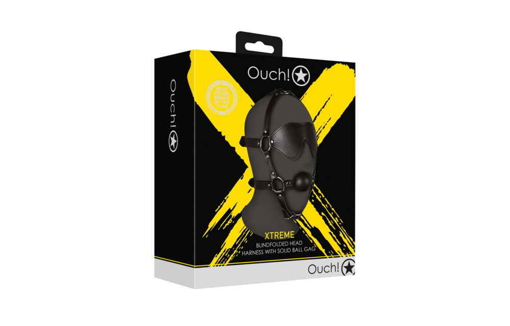 Blindfolded Head Harness with Ball Gag – Sensation & Intimacy