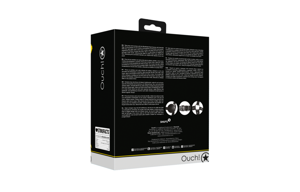 Augenbinde-Kopfgeschirr mit Ballknebel – Nervenkitzel & Intimität