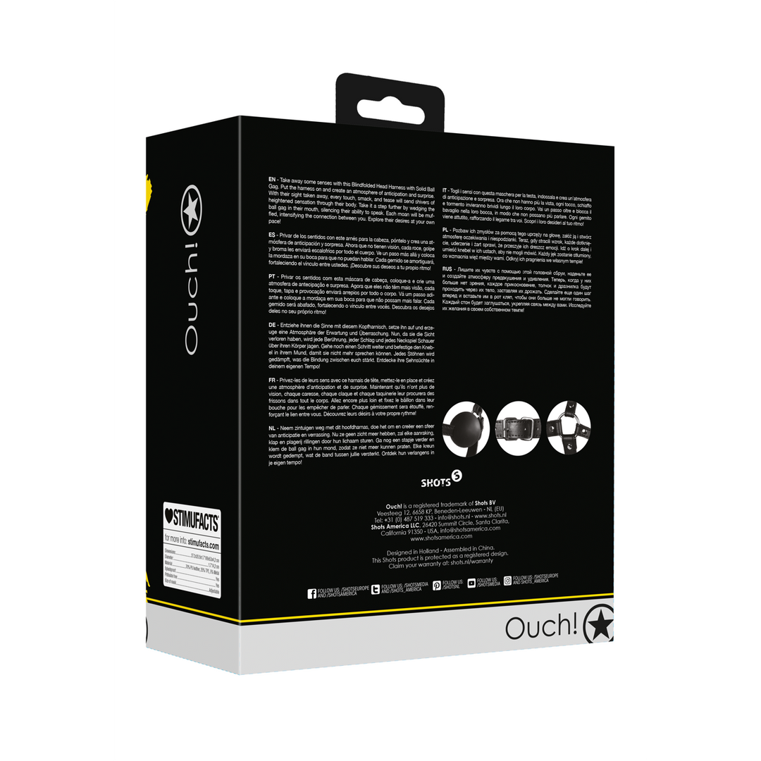 Geblinddoekt hoofdharnas met bal knevel